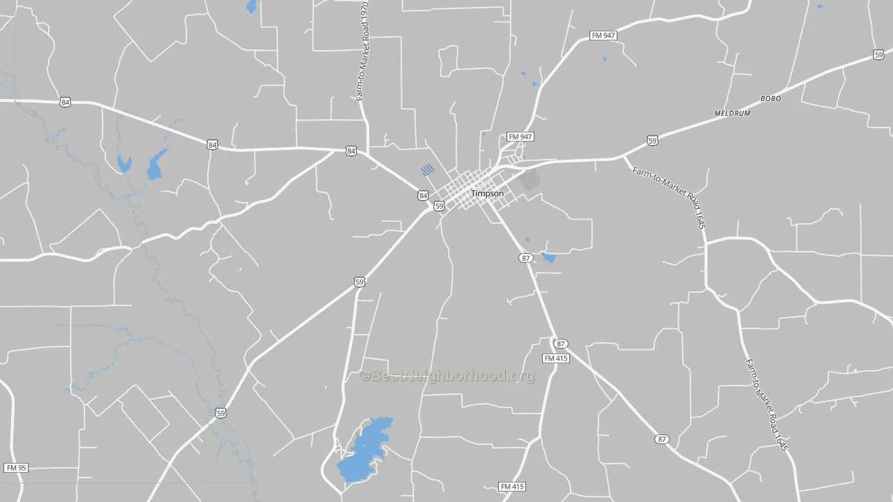 Transit Grade map of 75975, TX