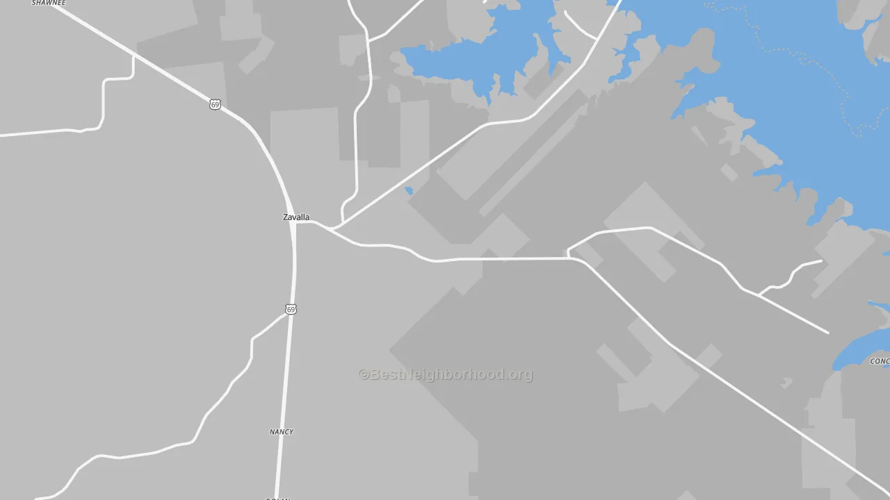 Transit Grade map of 75980, TX