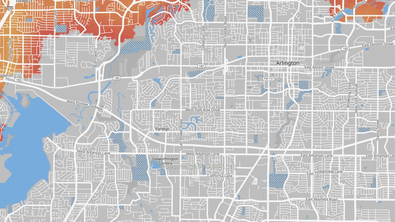 Transit Grade map of 76013, TX