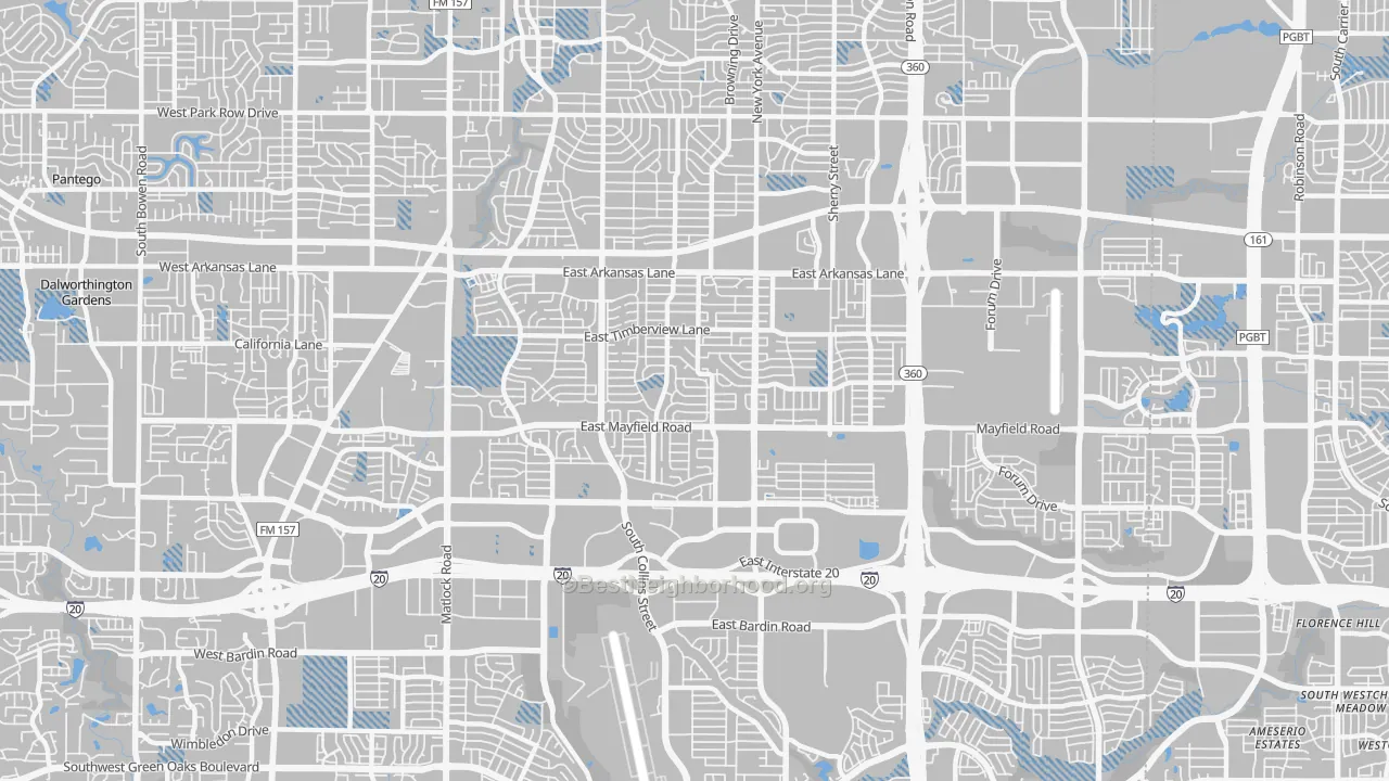 Transit Grade map of 76014, TX