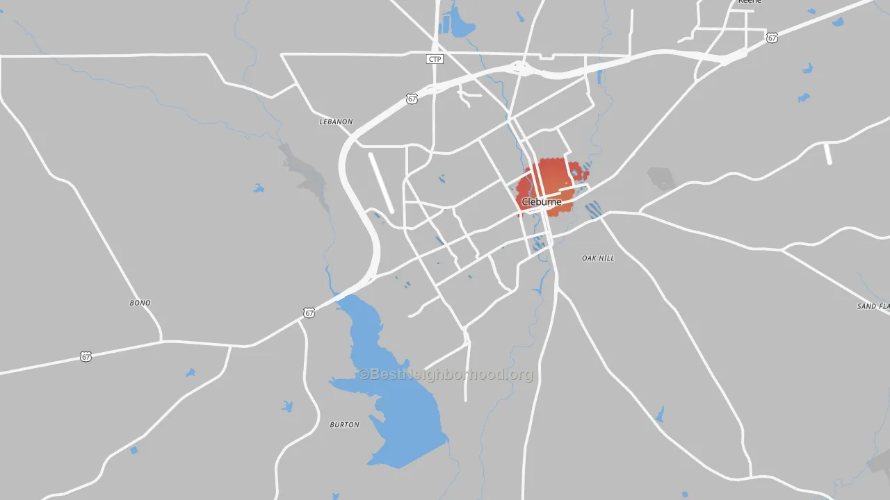 Transit Grade map of 76033, TX