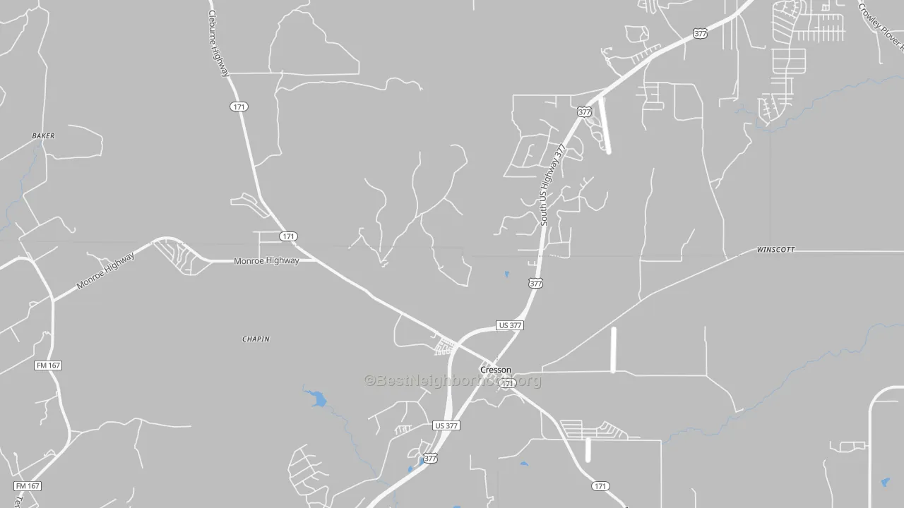 Transit Grade map of 76035, TX