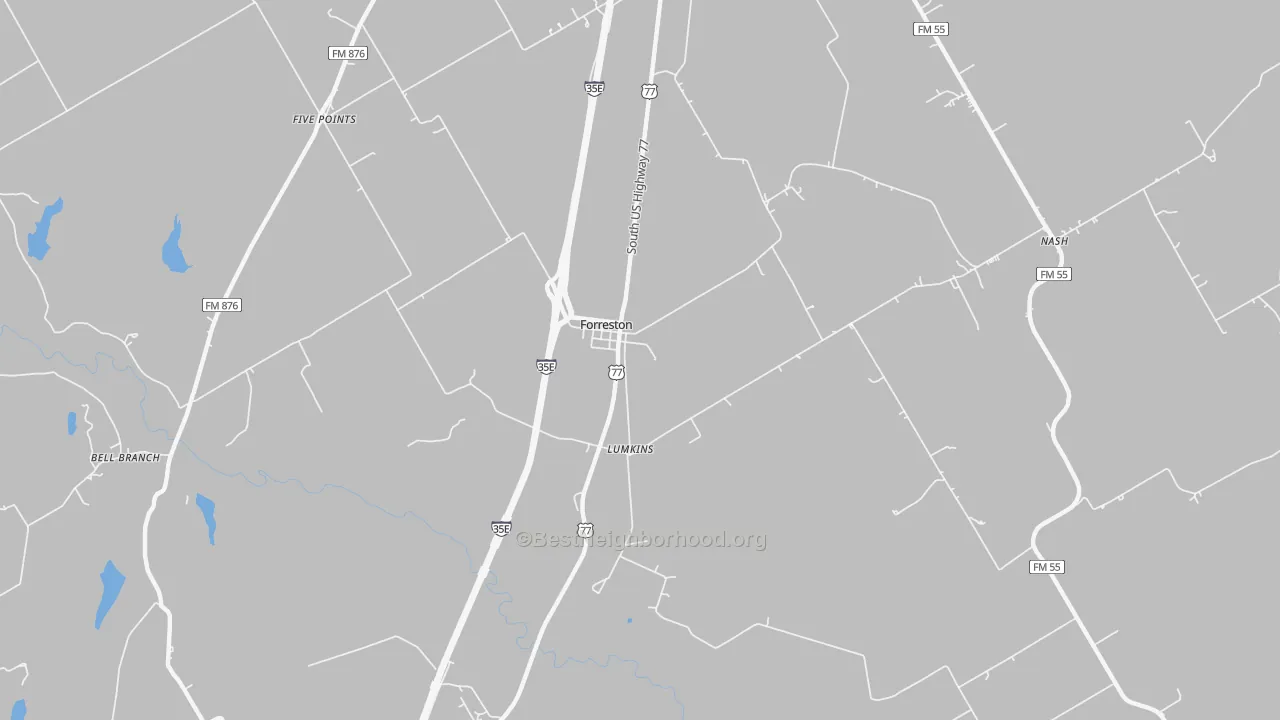 Transit Grade map of 76041, TX