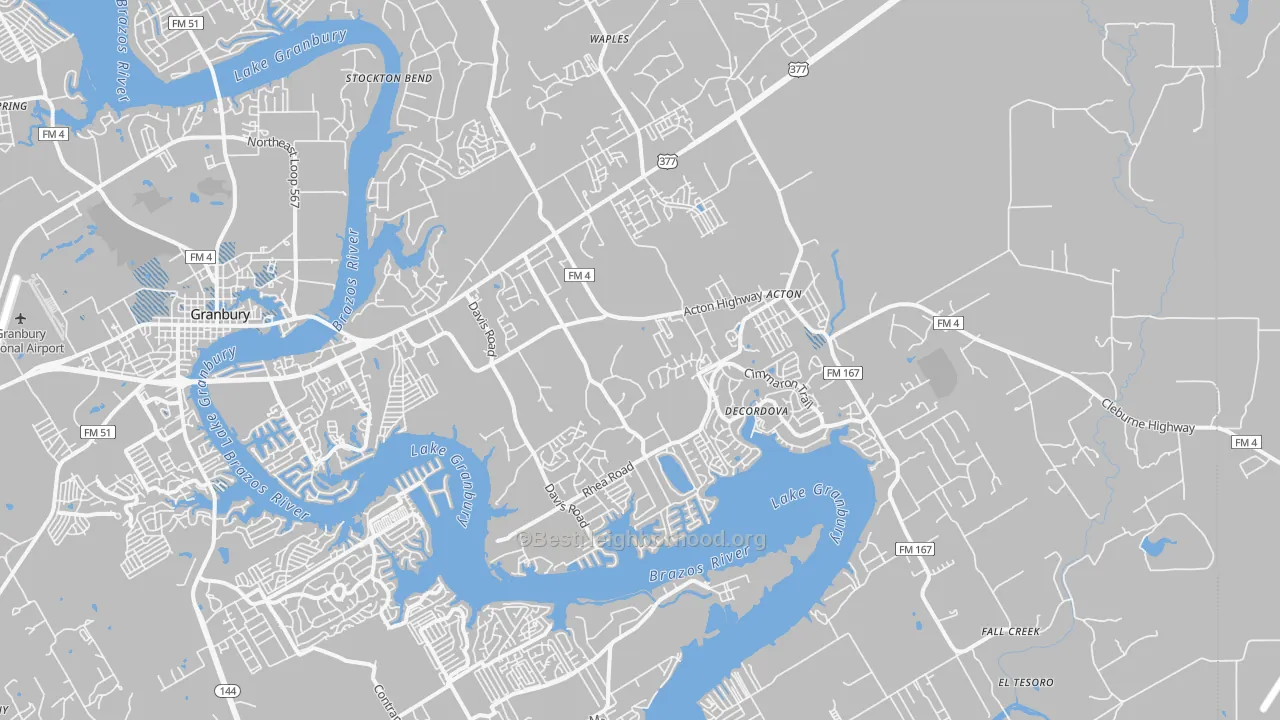 Transit Grade map of 76049, TX