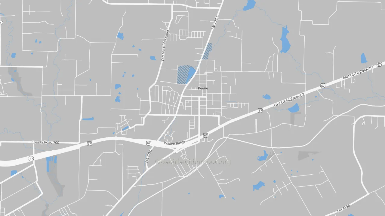 Transit Grade map of 76059, TX