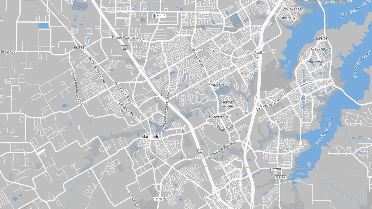Transit Grade map of 76063, TX