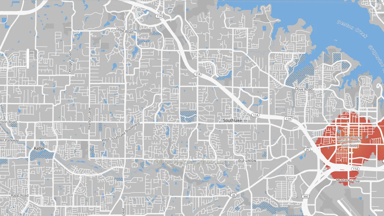Transit Grade map of 76092, TX