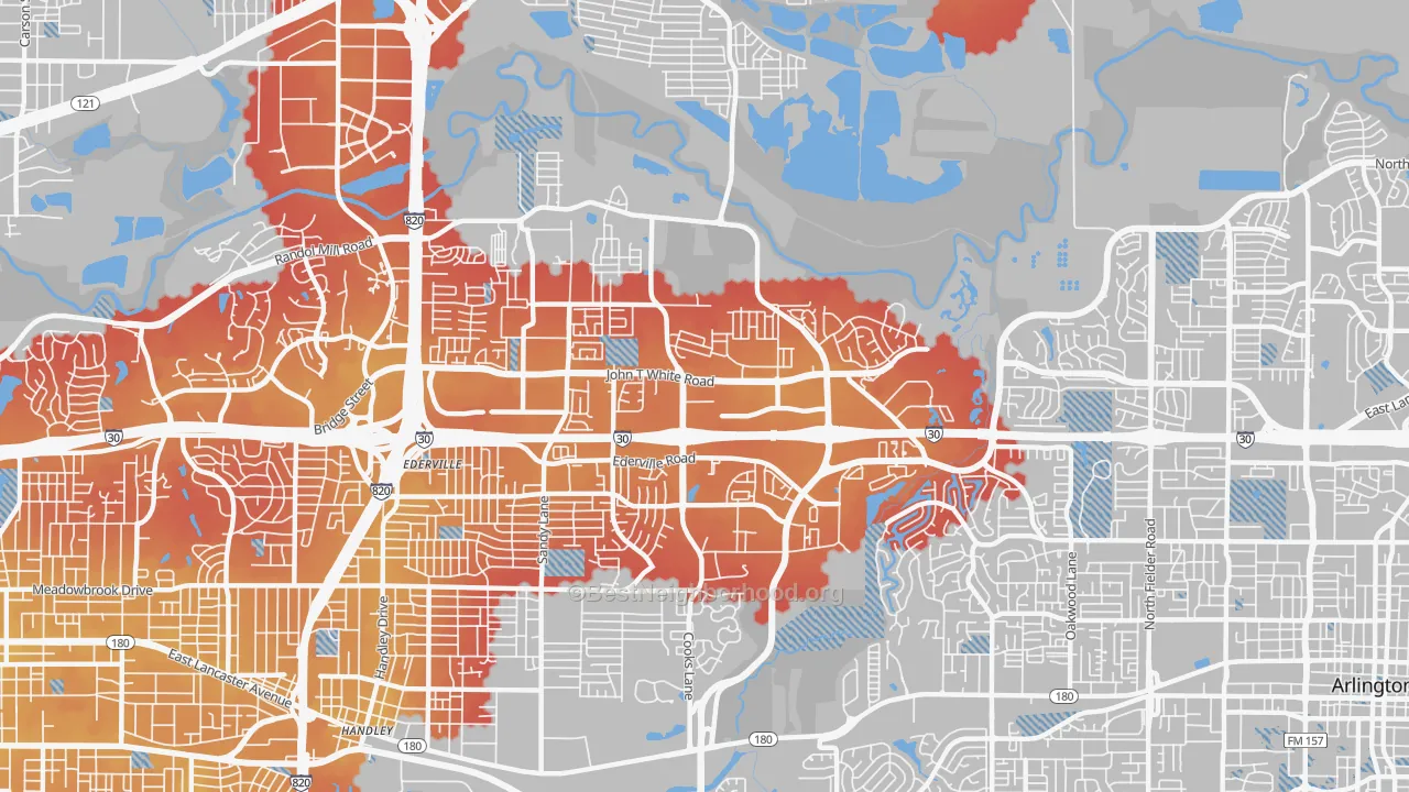 Transit Grade map of 76120, TX