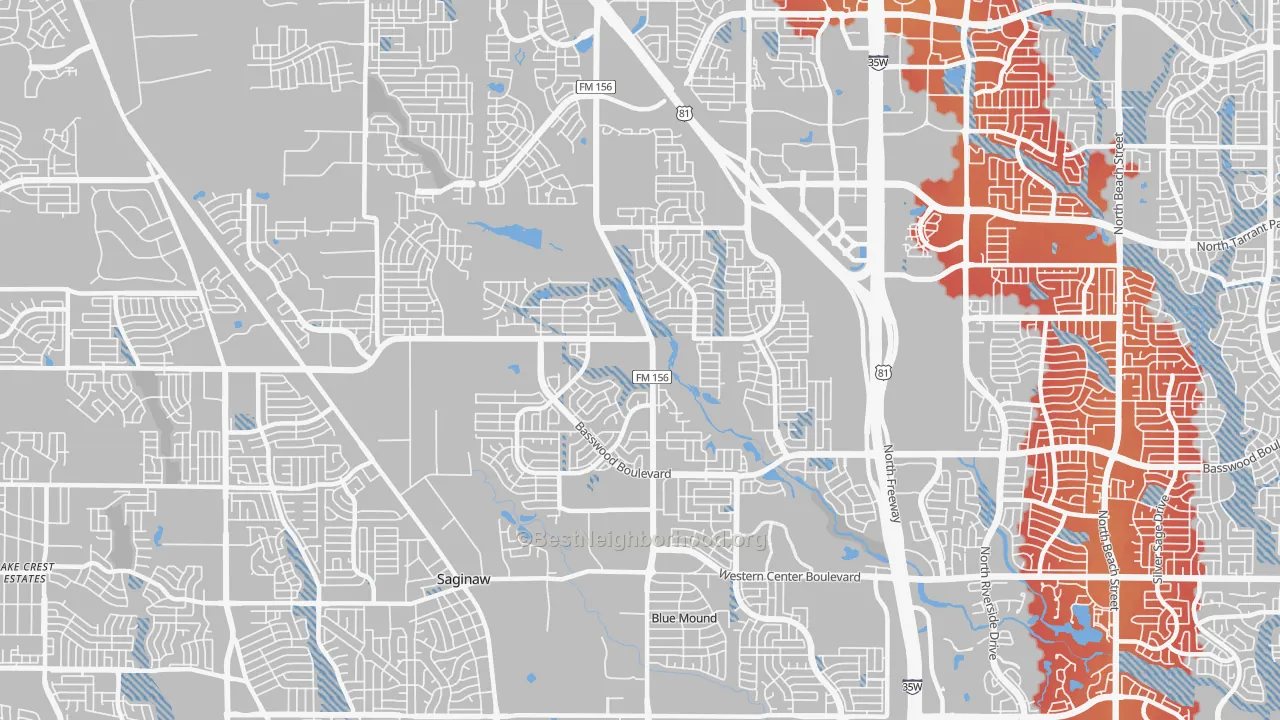 Transit Grade map of 76131, TX