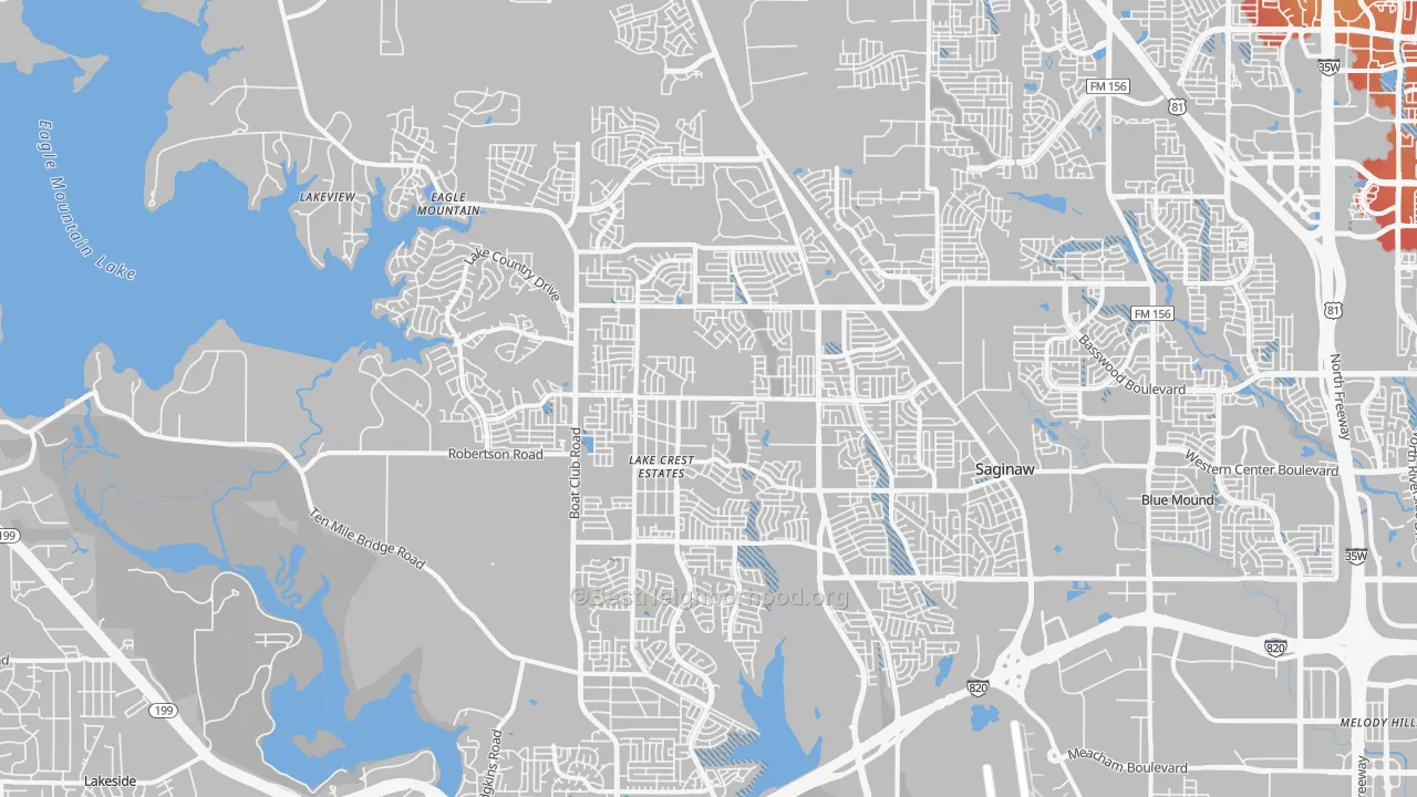 Transit Grade map of 76179, TX