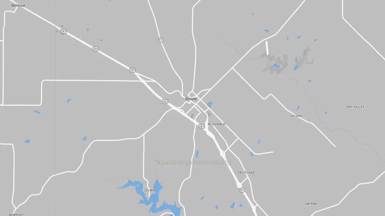 Transit Grade map of 76230, TX