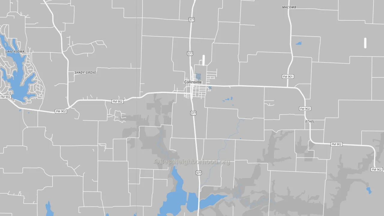 Transit Grade map of 76233, TX