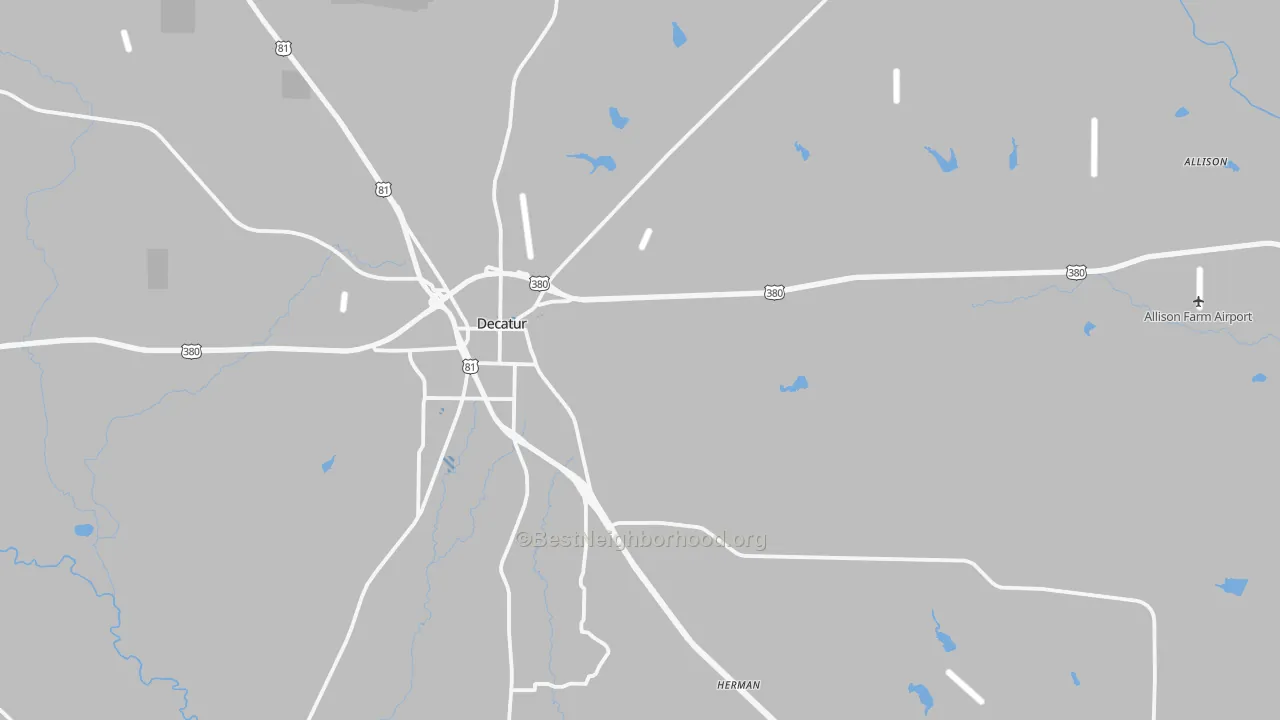 Transit Grade map of 76234, TX