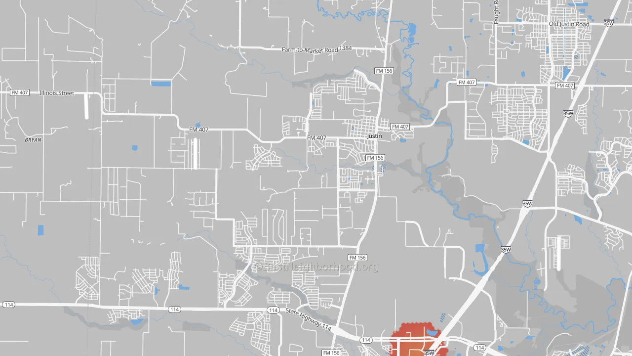 Transit Grade map of 76247, TX
