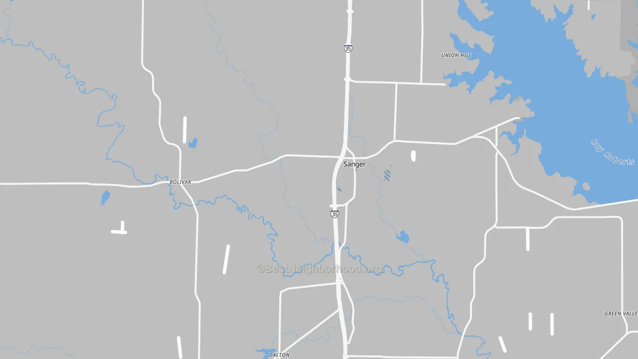 Transit Grade map of 76266, TX