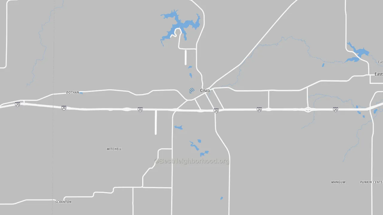 Transit Grade map of 76437, TX