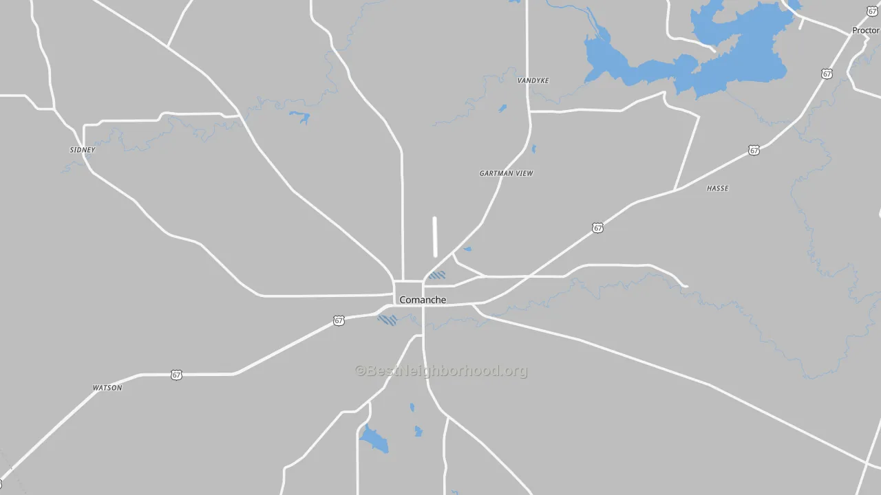 Transit Grade map of 76442, TX
