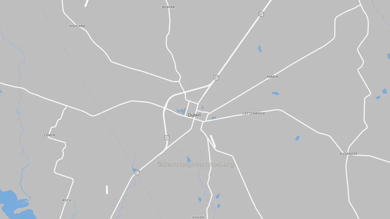Transit Grade map of 76446, TX