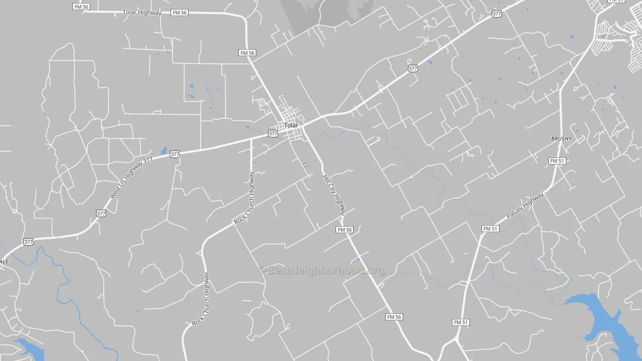 Transit Grade map of 76476, TX
