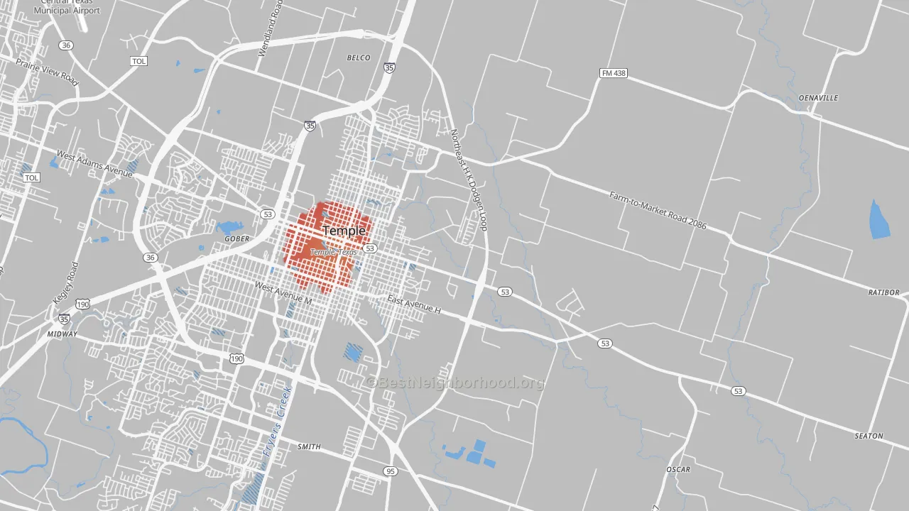 Transit Grade map of 76501, TX
