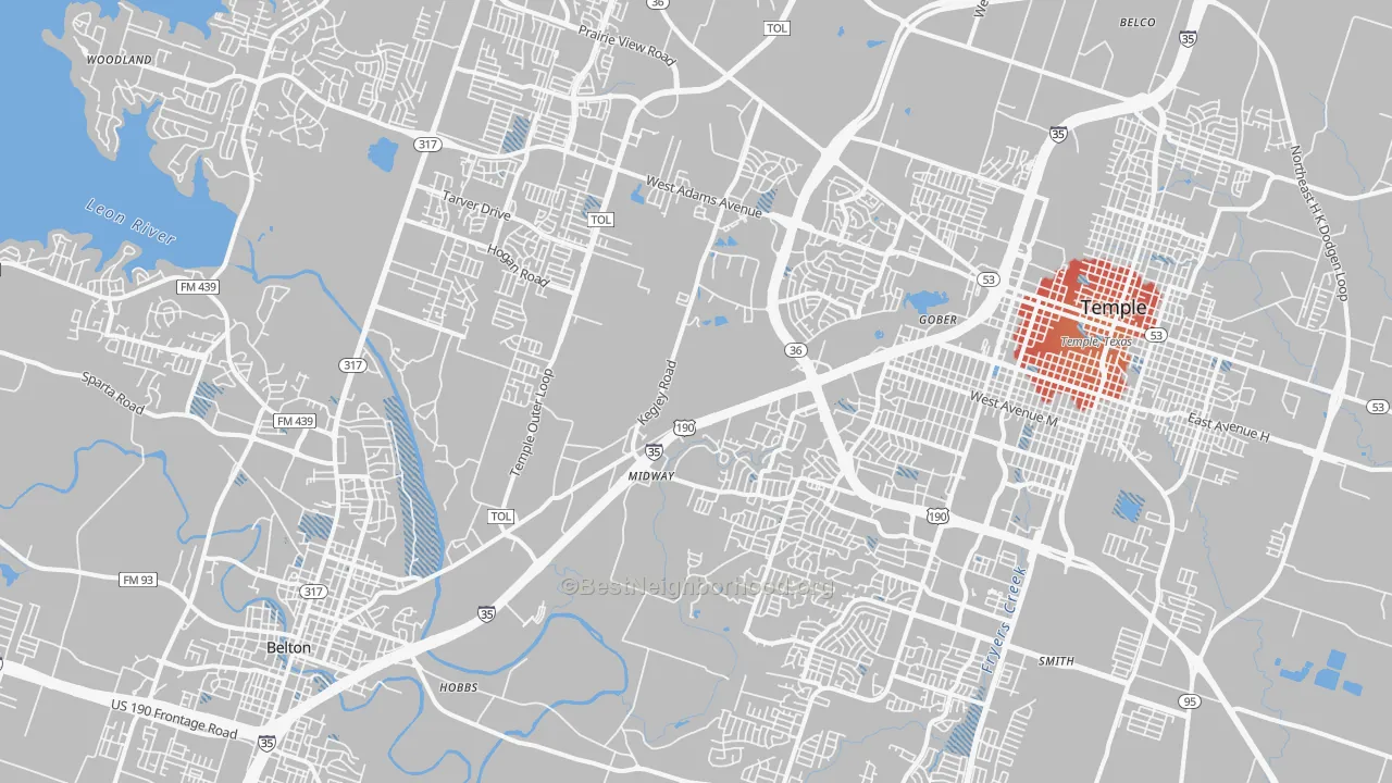 Transit Grade map of 76502, TX