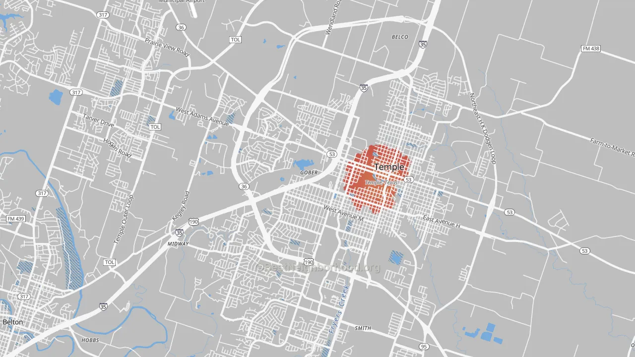 Transit Grade map of 76504, TX