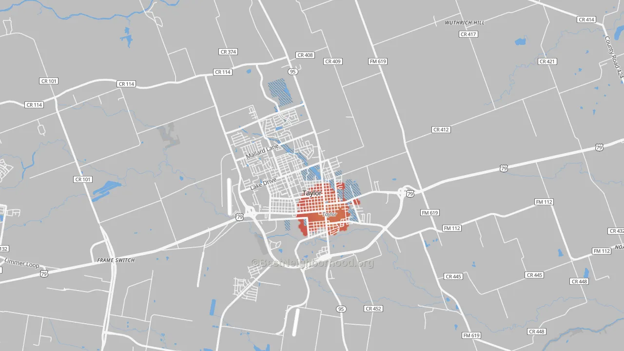 Transit Grade map of 76574, TX