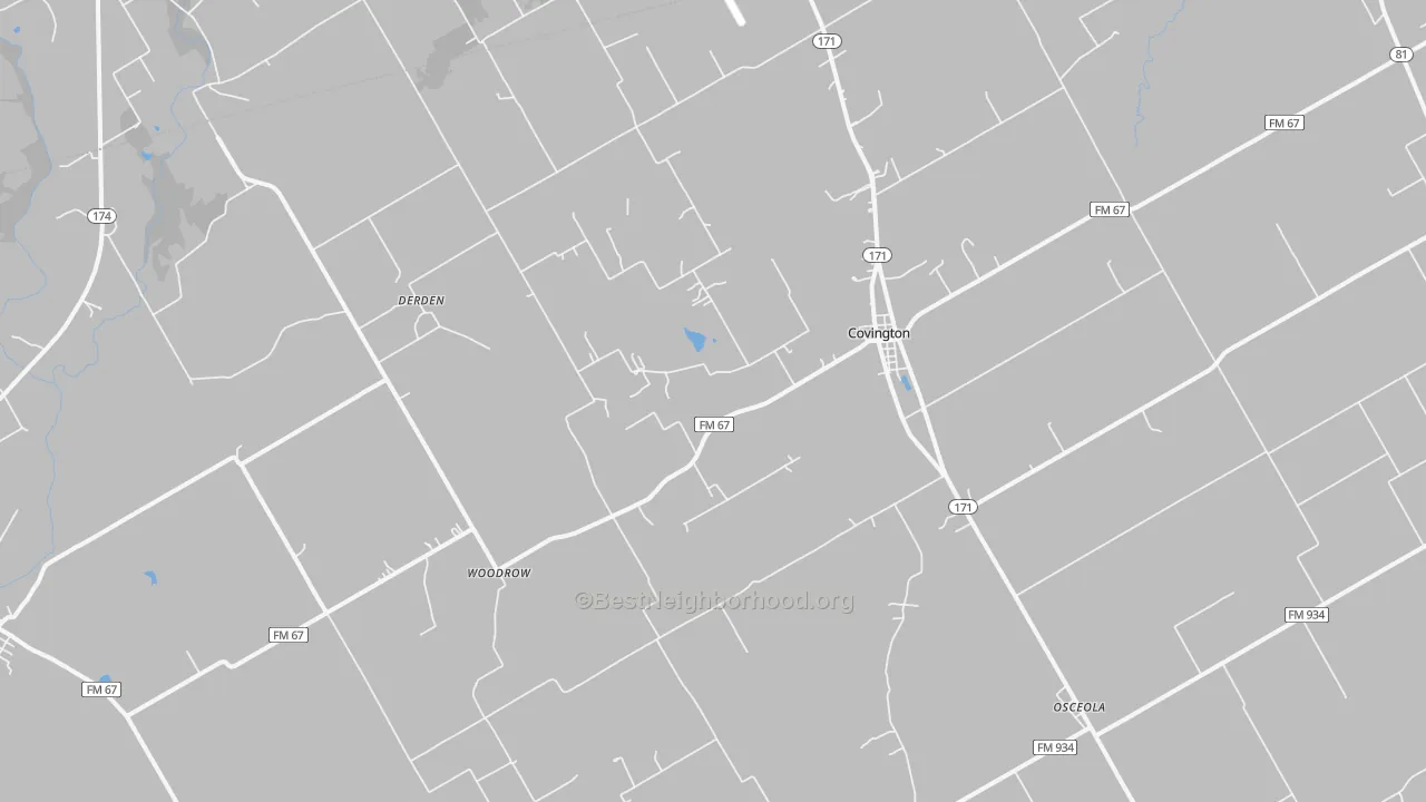 Transit Grade map of 76636, TX