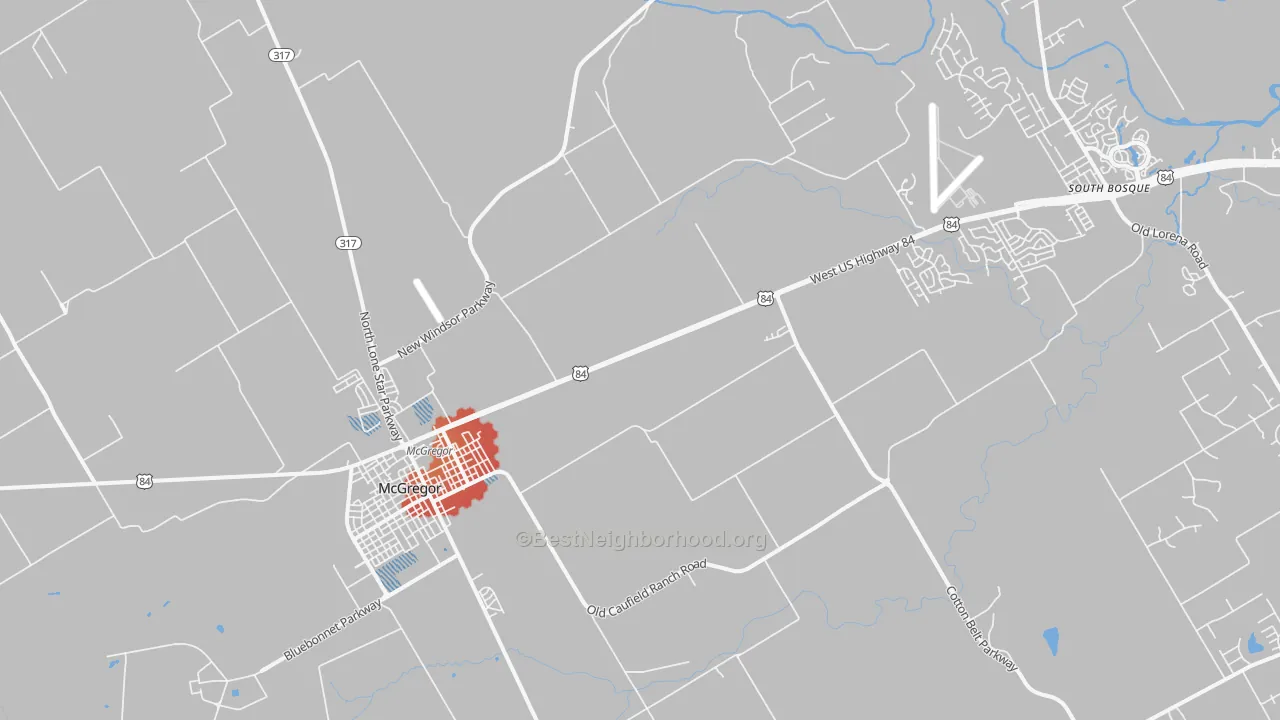 Transit Grade map of 76657, TX