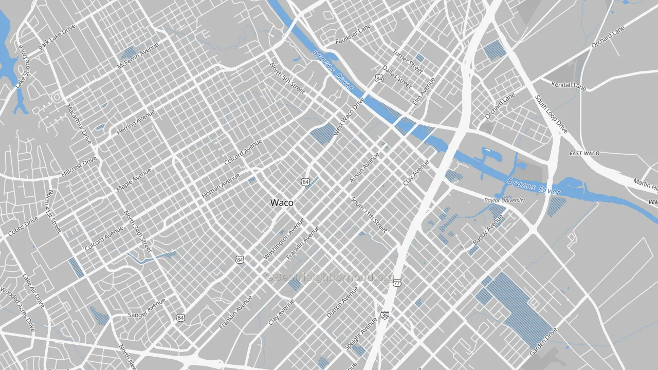 Transit Grade map of 76701, TX