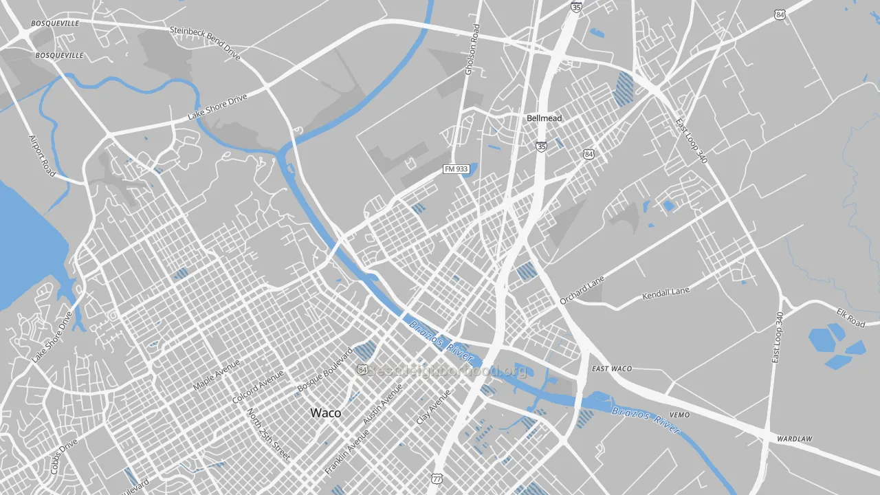 Transit Grade map of 76704, TX