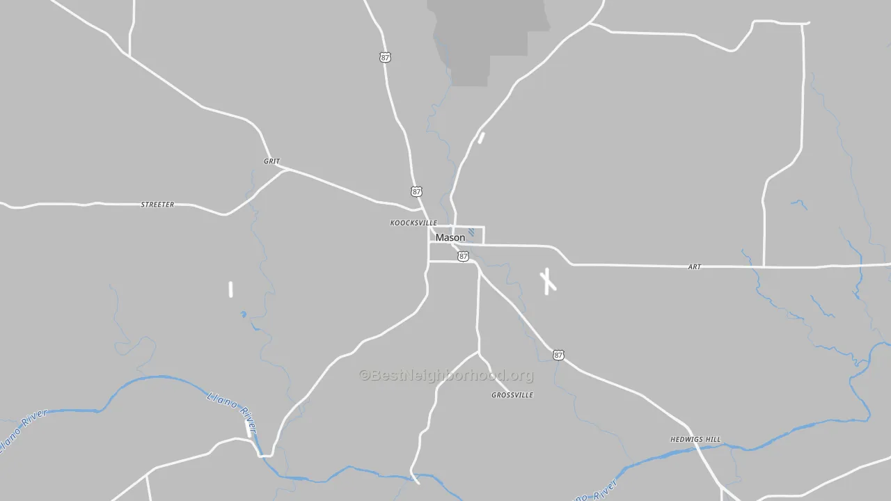 Transit Grade map of 76856, TX