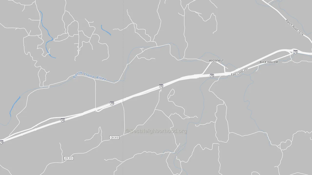 Transit Grade map of 76874, TX