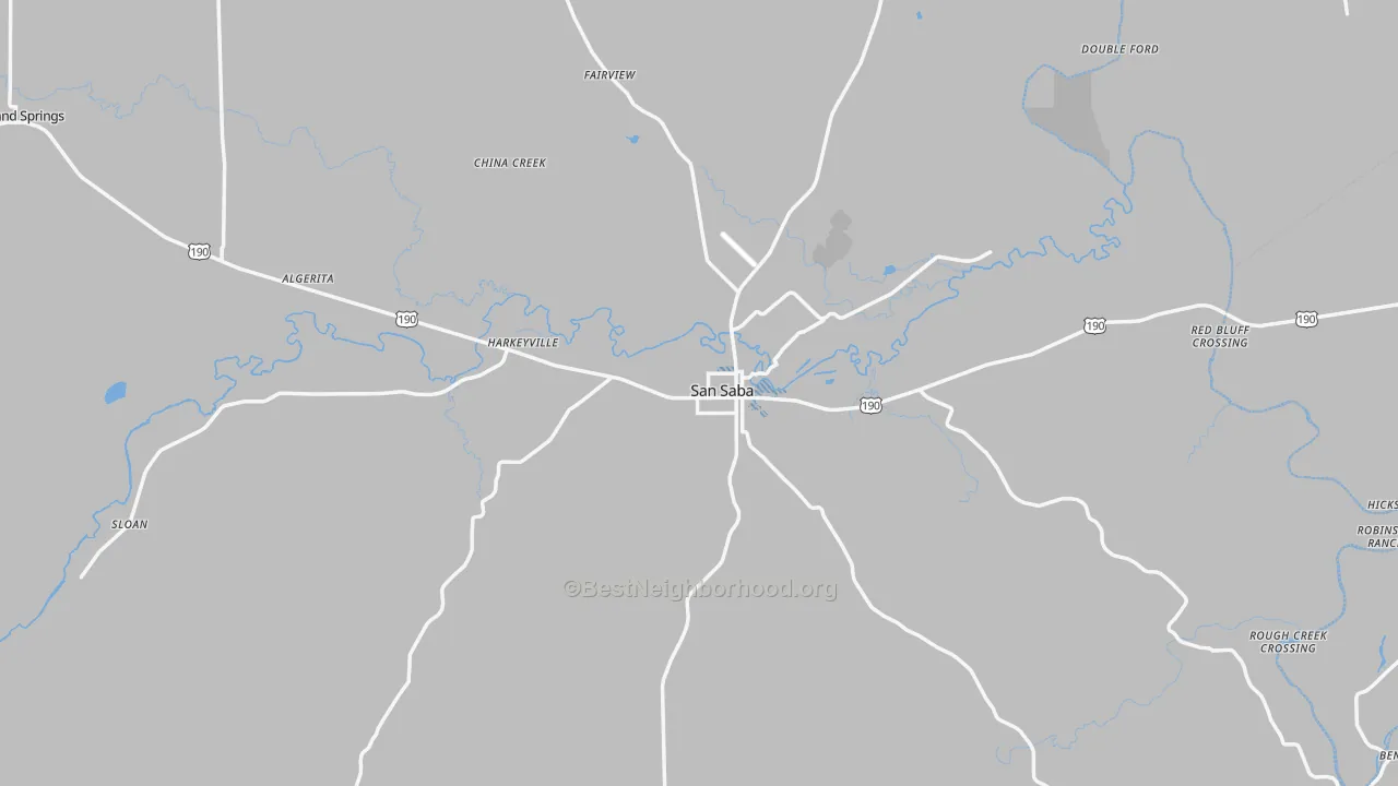 Transit Grade map of 76877, TX