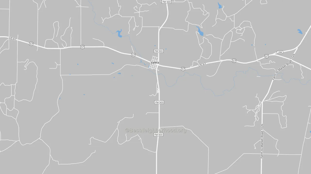 Transit Grade map of 76884, TX