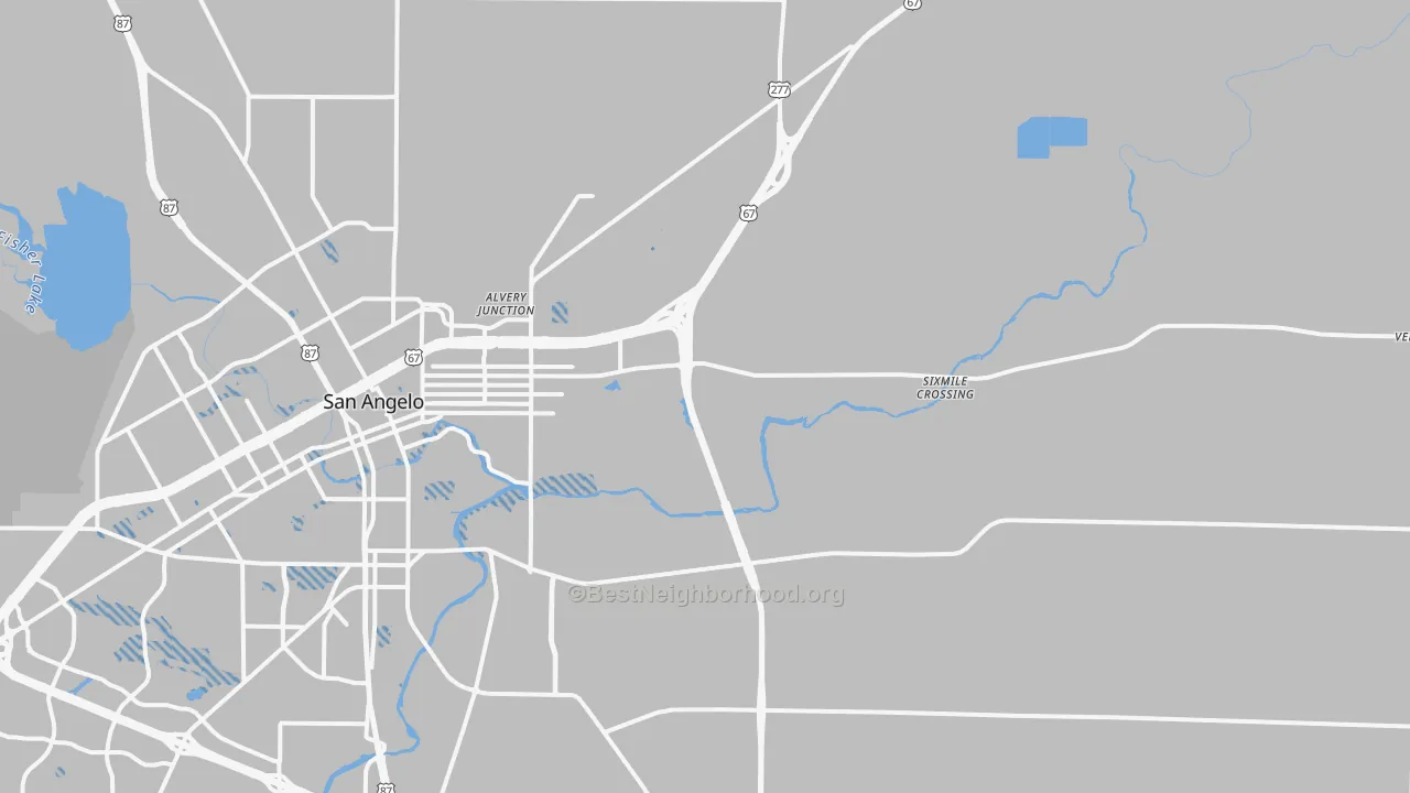 Transit Grade map of 76905, TX