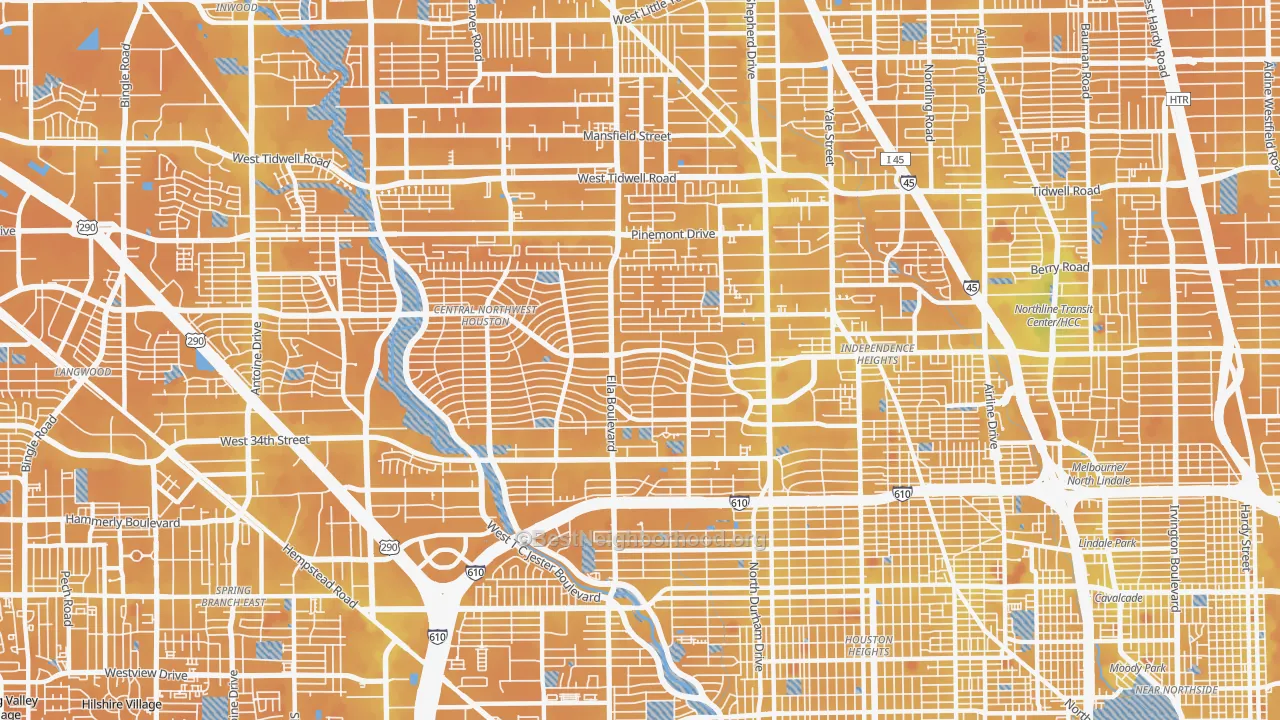 Transit Grade map of 77018, TX