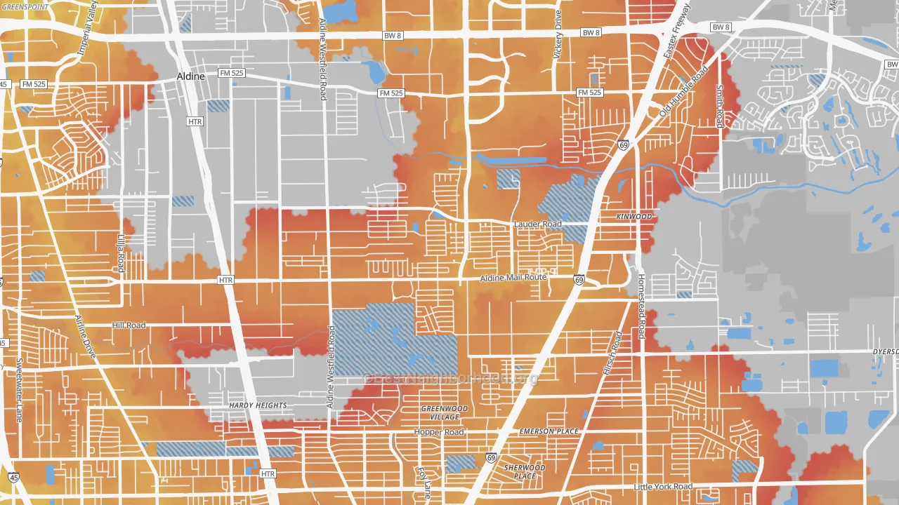 Transit Grade map of 77039, TX