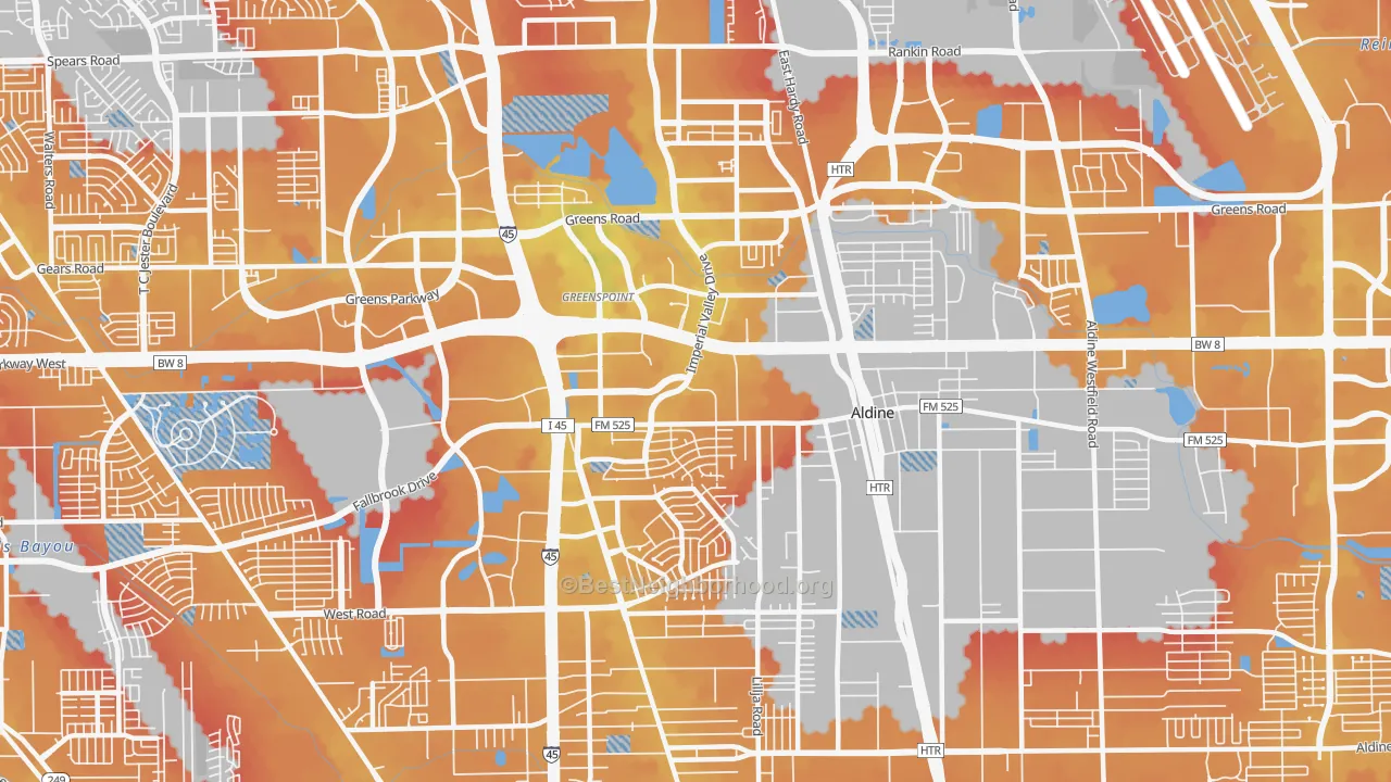 Transit Grade map of 77060, TX