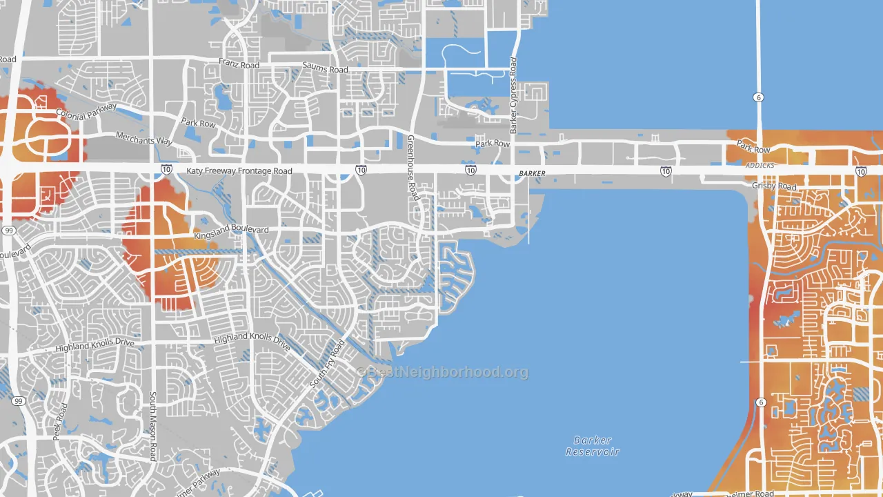 Transit Grade map of 77094, TX