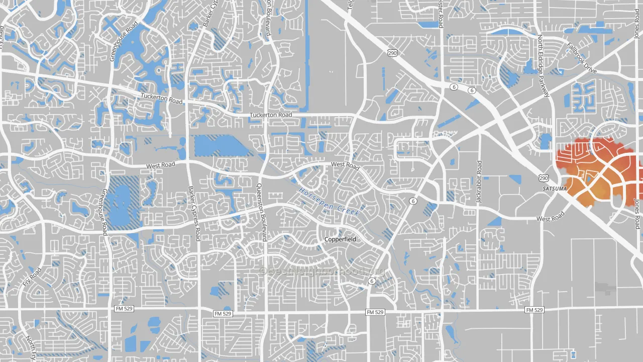 Transit Grade map of 77095, TX