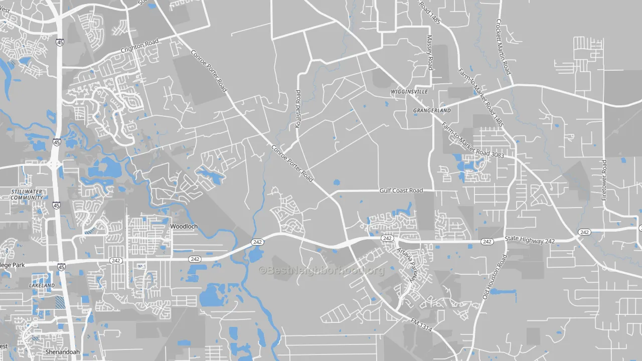 Transit Grade map of 77302, TX