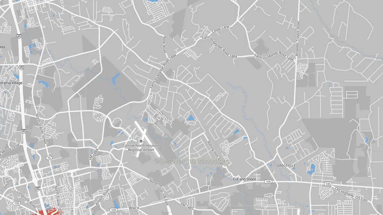Transit Grade map of 77303, TX