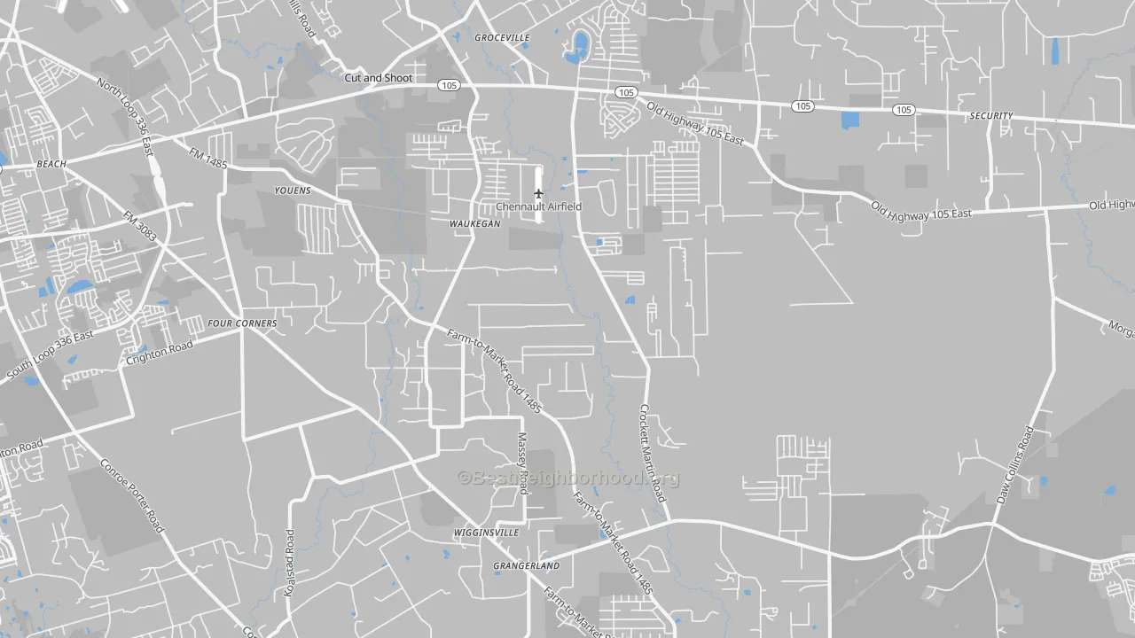 Transit Grade map of 77306, TX