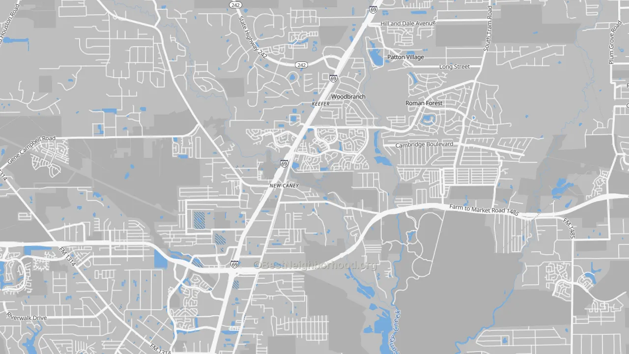 Transit Grade map of 77357, TX