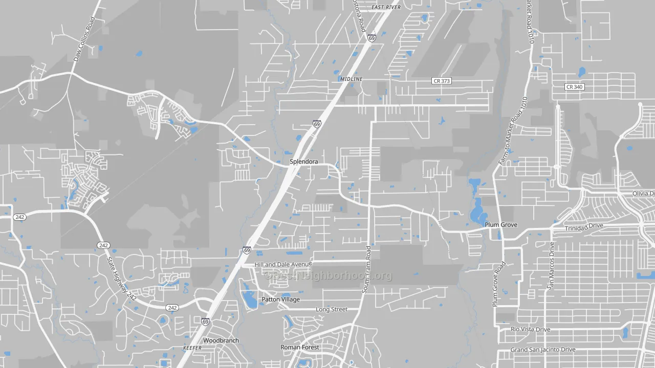 Transit Grade map of 77372, TX