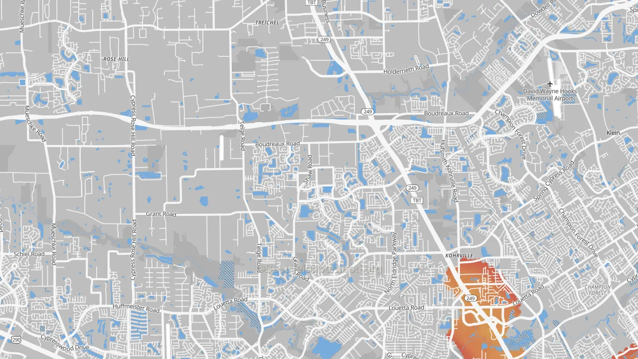 Transit Grade map of 77377, TX