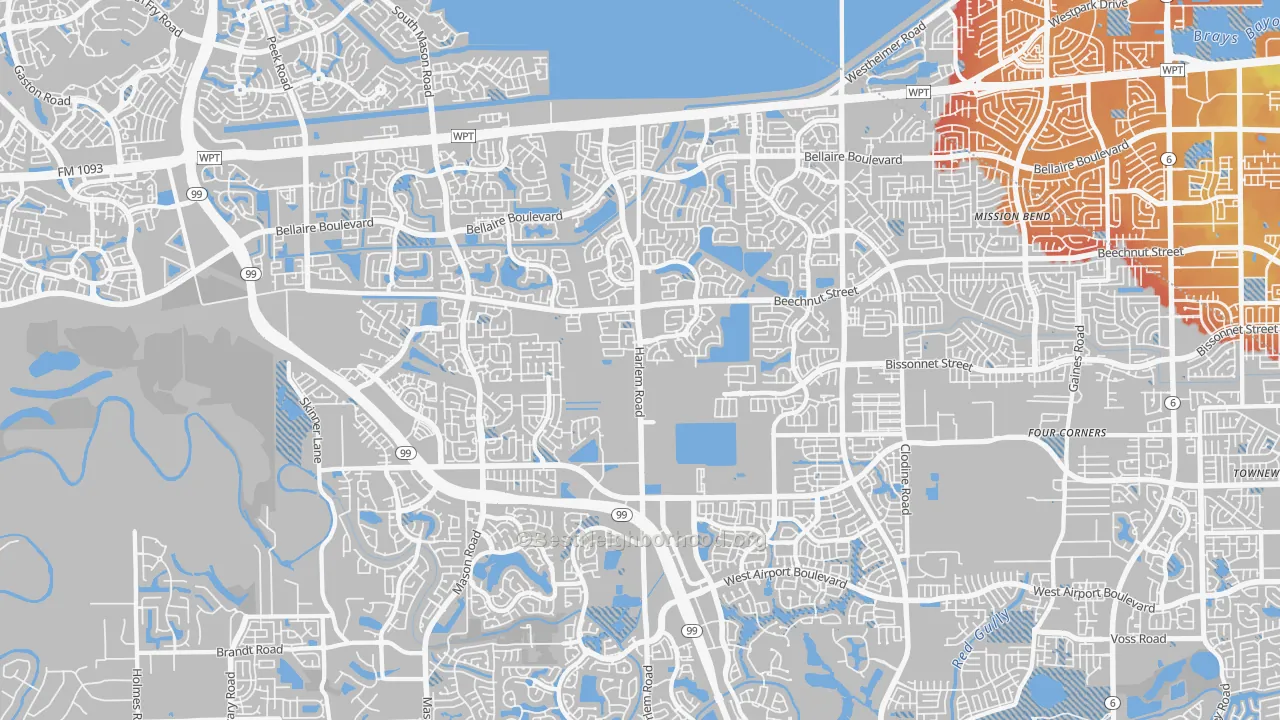 Transit Grade map of 77407, TX