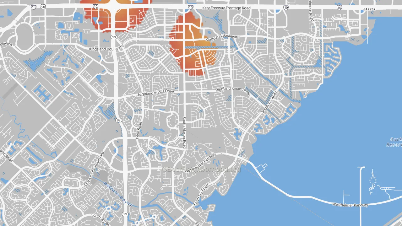 Transit Grade map of 77450, TX