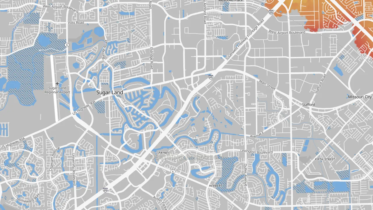 Transit Grade map of 77478, TX